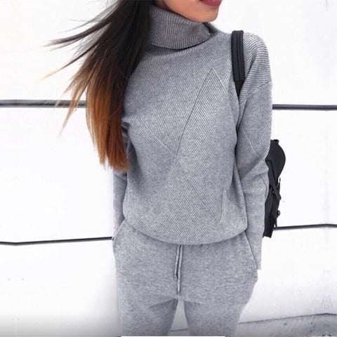 Autumn winter Knitted Tracksuit