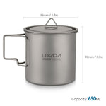 Lixada Outdoor Titanium Cup Mug