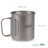 Lixada Outdoor Titanium Cup Mug