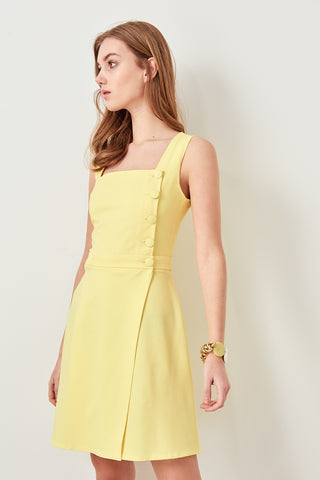 Trendyol Yellow Button Detail Dress Karelin