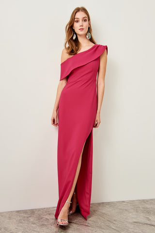Trendyol Detailed Shoulder Dress Pink