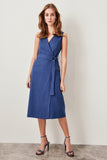 Trendyol Detailed Dress Belt Indigo Cream Green