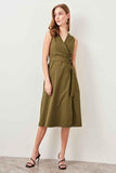 Trendyol Detailed Dress Belt Indigo Cream Green