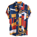 Clothing Mens Contrast Color Geometric
