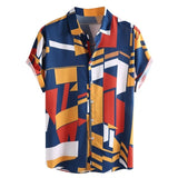 Clothing Mens Contrast Color Geometric