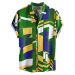 Clothing Mens Contrast Color Geometric