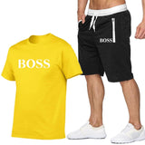 Two Piece Set Men Short Sleeve