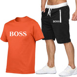 Two Piece Set Men Short Sleeve