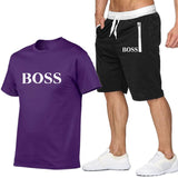 Two Piece Set Men Short Sleeve