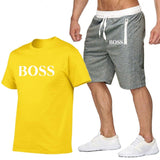 Two Piece Set Men Short Sleeve