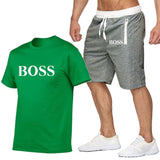 Two Piece Set Men Short Sleeve
